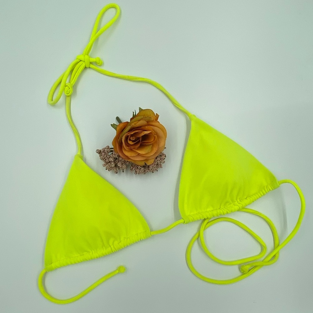 Neon Yellow Victoria’s Secret Bikini Top Sz S